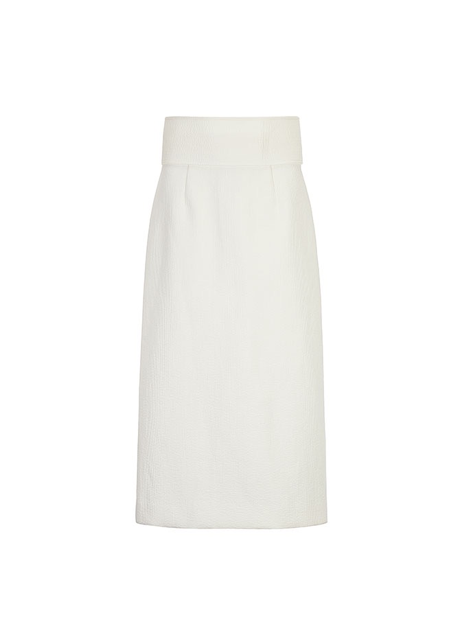 BELTED COTTON SKIRT
