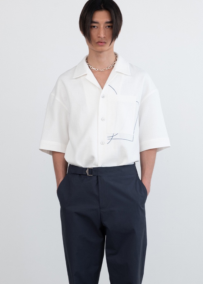 EMBROIDERED SHIRT [WHITE]